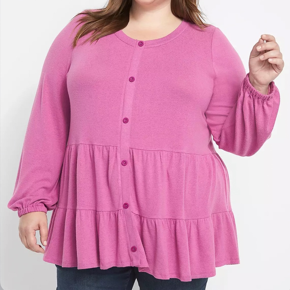 Lane Bryant Tiered Babydoll Blouse